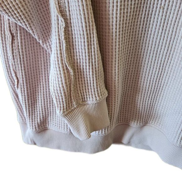 Aerie Tan Waffle Knit Pullover Top Size Extra Small - Picture 2 of 4